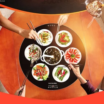 

Intelligent Food Insulation Board Heat Preservation Table Multifunctional Induction Cooker Warm Vegetable Board Round