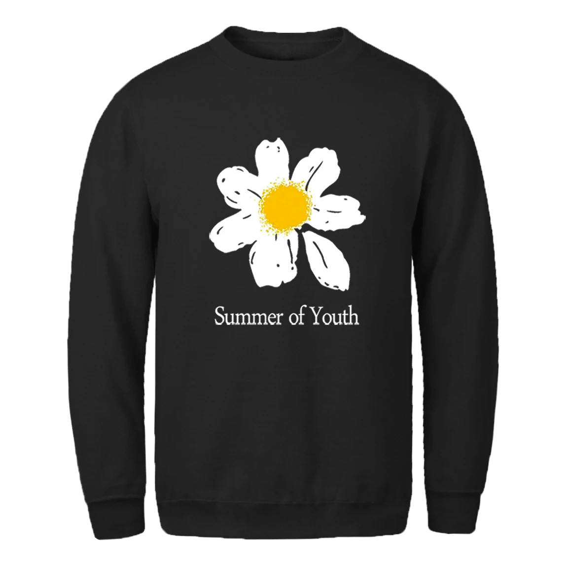 

Sweatshirt Mens Daisy Print Streetwear Harajuku Fleece Hoody Tops Leisure Man's Clothing Autumn 2020 New Sudaderas Masculino