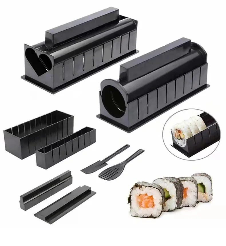 SALE‼️ 11Pcs/Set Sushi Maker Equipment Kit,Japanese Rice Ball Cake Roll Mold  Sushi Multifunctional Mould Making Sushi Tools Original Sushi Maker 11  Piece DIY Sushi Set Deluxe Exclusive Online Tutorials Complete with Sushi