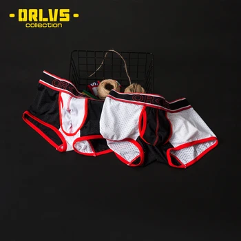 

ORLVS 2 Color Men Boxers Mesh Men Underwear Male Pants Cueca Tanga Breathable U Convex Quick Dry Penis Pouch Boxer Shorts