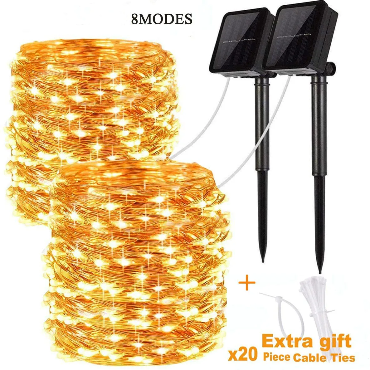 Solar Powered String Lights Outdoor Solar Fairy Lights String Lights for Home Patio Garden Gate Yard Party Wedding Decoration
