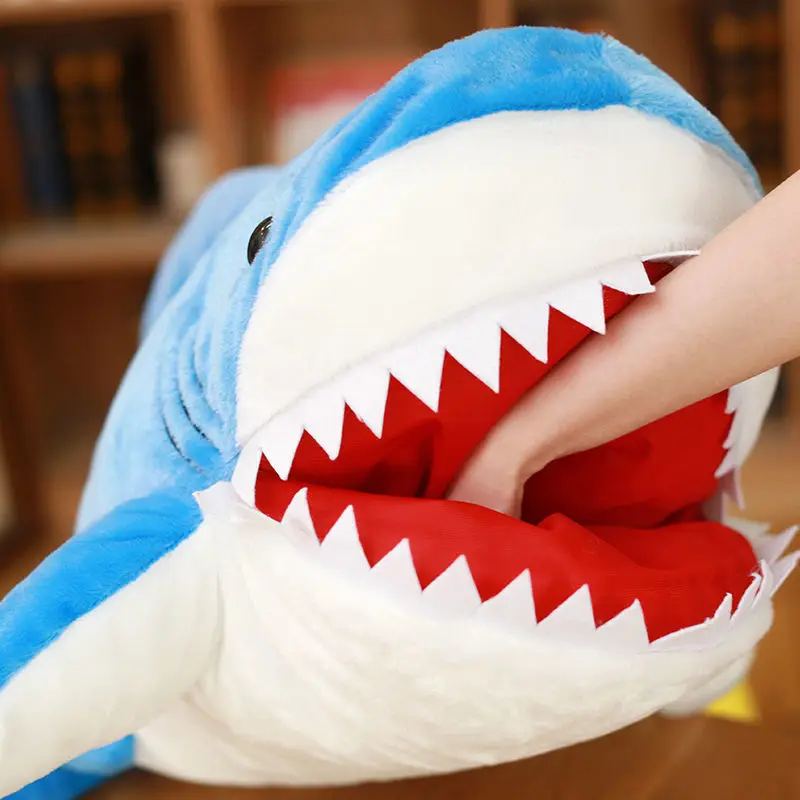 2020 Cute Huge Shark Plush Toy Soft Simulation Stuffed Animal Toys Kids Doll Pillows Cushion ToysBrithday 1