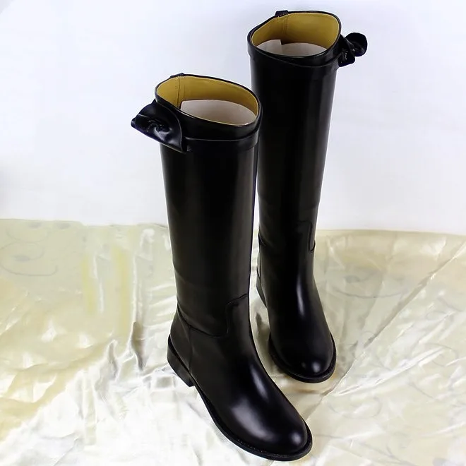 2019 новая обувь Для женщин из натуральной кожи черные Ботфорты сексуальный