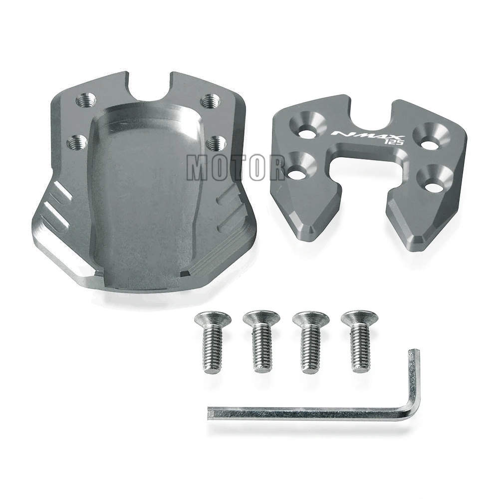gray-gray-NMAX125 Для YAMAHA N-MAX NMAX 125, боковая подставка для мотоцикла, подставка для увеличения расширения, Накладка для мотоцикла, боковая подставка, накладка NMAX125 - Цвет: gray-gray-NMAX125