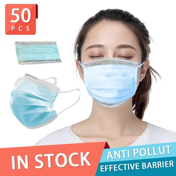 

50pcs Anti-mask Mask Protective Mask Anti Flu Thin Travel Protection Masks Anti Protection Disposable Mask 50