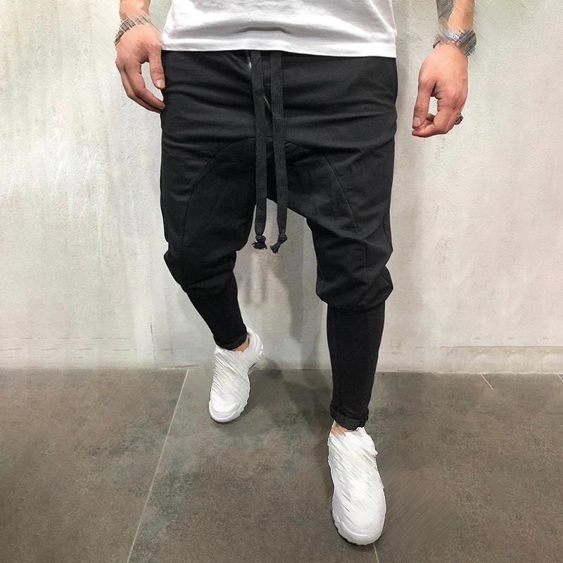 Мужские шаровары мужские брюки плюс размер повседневная мода Slim Fit спортивные повседневные брюки на шнурке