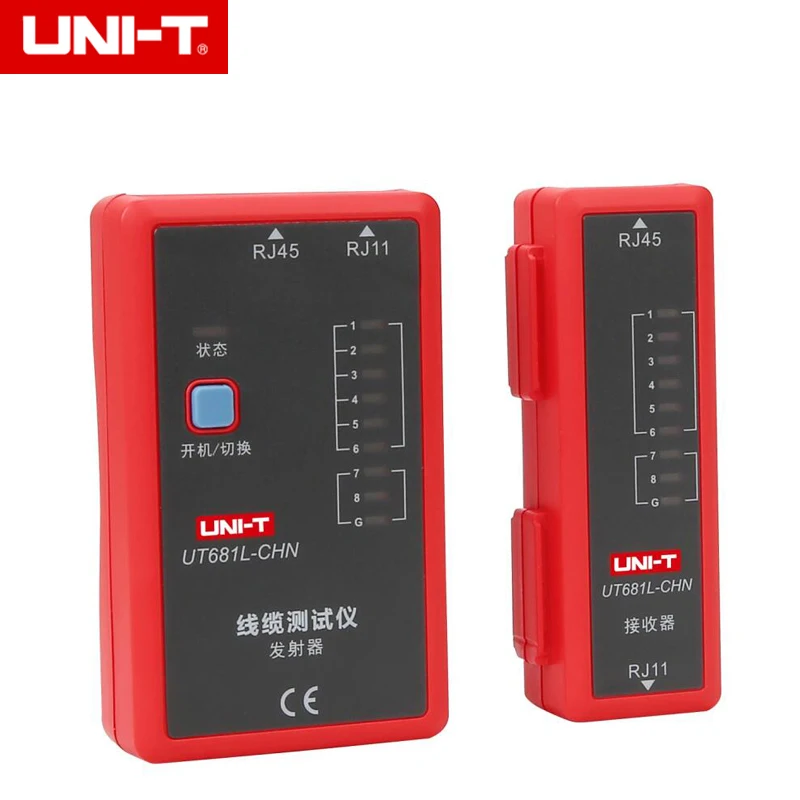 UNI-T UT681L Кабельный тестер сетевой кабель/телефонная линия двойного назначения Тестер светодиодный дисплей состояния