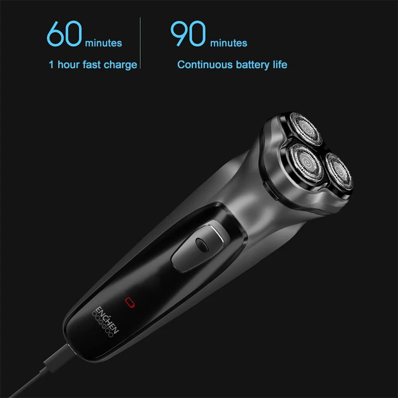 Xiaomi Mijia enchen Electric Shaver Razor for Men Dry Wet Shaving Machine Beard Trimmer 5W Rechargeable Double ring cutter