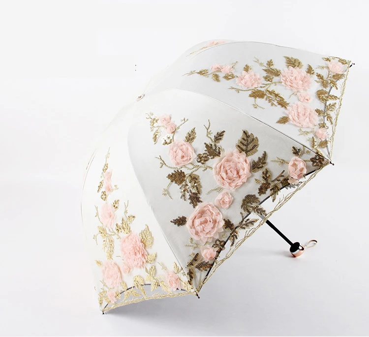 Princess Umbrella Sunshade Lace Anti-sunshine Anti-ultraviolet Rubber Sunumbrella Sunshine and Rain Dual-purpose Gift Umbrella