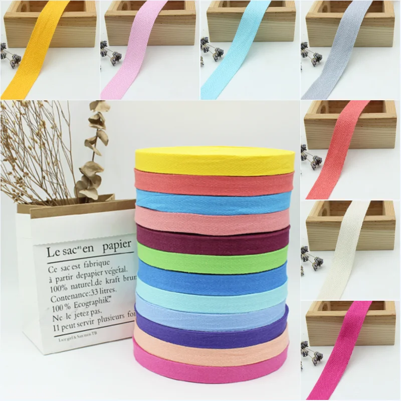 1cm 2cm Multi Color Herringbone Tape Ribbons 100% Cotton Woven Ribbon Sewing Overlock Cloth Strap Belt DIY Accessories 4Yards | Дом и сад