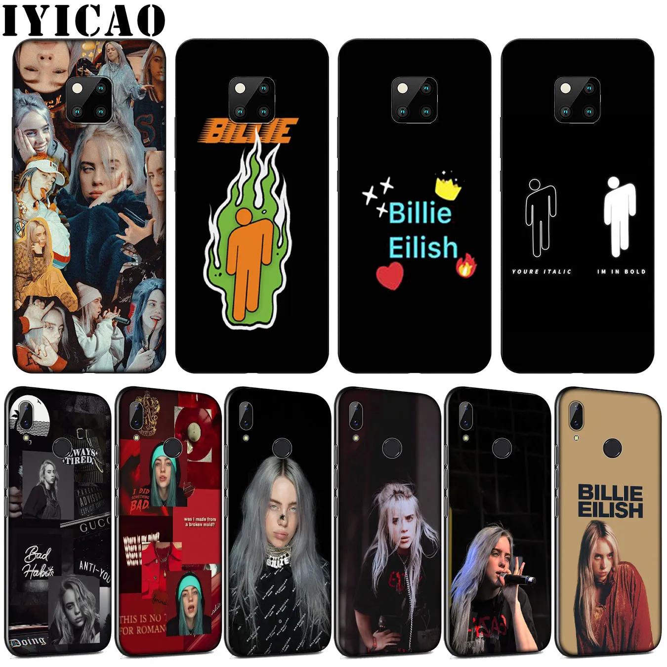 Billie eilish POP Мягкий силиконовый чехол для телефона huawei mate 30 20 10 Pro Чехол Nova 5i 4 3 3i 2i 2 Lite