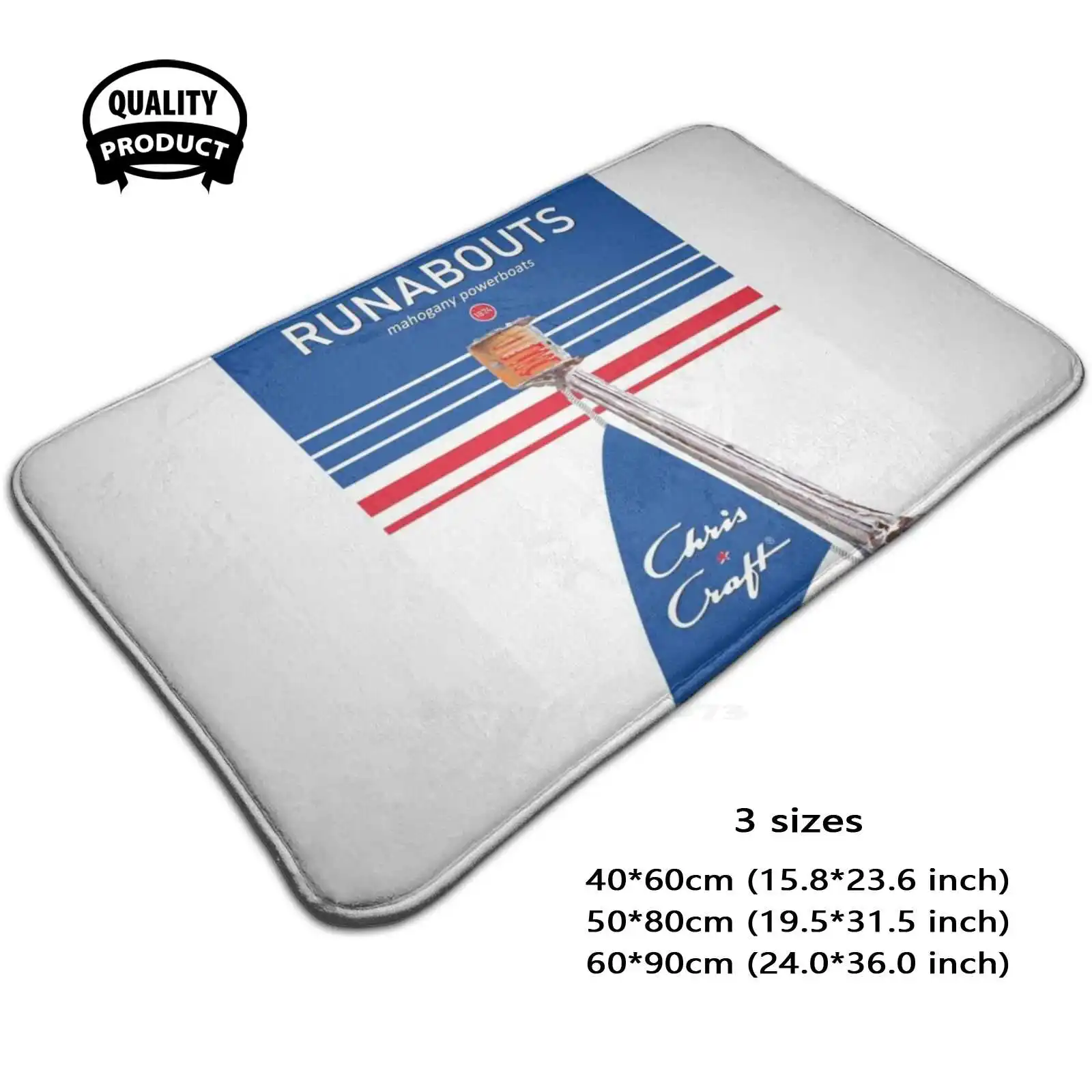 Chris O Riva Aquarama Poster Vintage Comodo Tappetino Tappeto Tappeto Cuscino Chris Runabout Motoscafo Usa Corsair Triton Riva