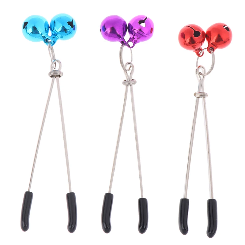 ,Labia Bondage Clip Restraints Sex Toys Clips,Adult Couples Games 1 Pair Sex Toy Nipple Clamp With Two Metal Orbs