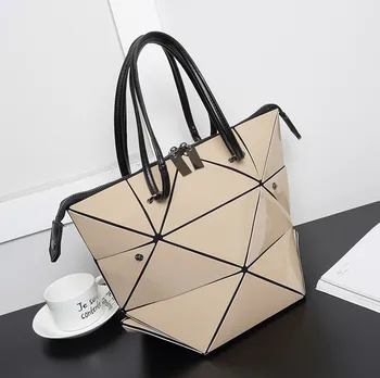 

versatile japan Korea style hot fashion lady Variety casual tote Geometric shoulder bags handbags versatile 3D reflector ins hot