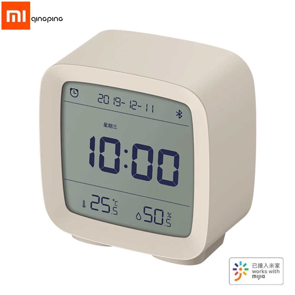Будильник Xiaomi Qingping 3In1Bluetooth цифровой термометр датчик температуры и влажности