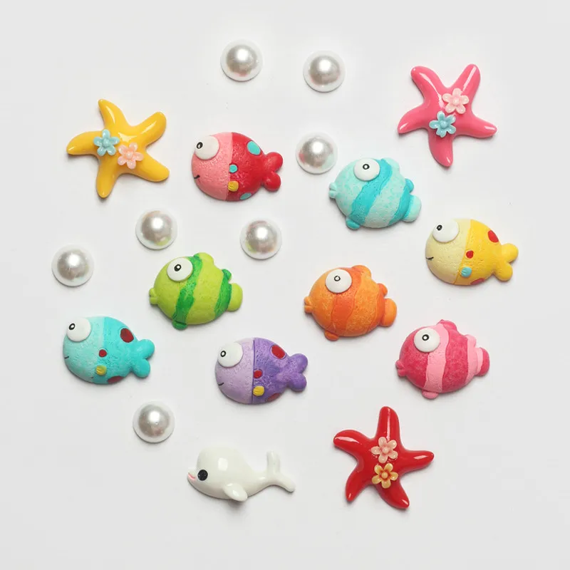 

ZOCDOU Starfish Pearl Bubble Fish Fridge Magnets Decoration Blackboard Food Sticker Cartoon Paster Kids Home Car Door Ornament