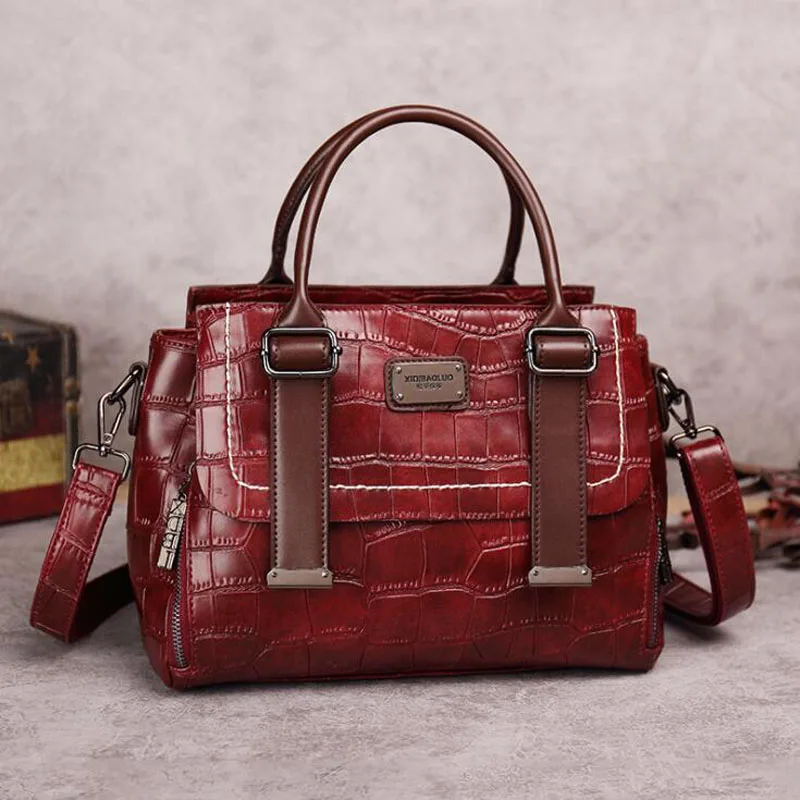 Embroidery Messenger Bags Women Leather Handbags Bags for Women a Main Ladies Hand Bag Female bag new