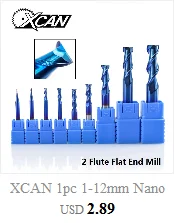 XCAN 1 шт. 2-13 мм супер синий нано покрытием HSS концевые фрезы с прямым хвостовиком Фрезы ЧПУ фрезы 4 флейты концевые фрезы