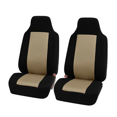 2PcsSet Beige DKCEIS Авто Стайлинг, аксессуары для интерьера: чехол для сидения автомобиля Универсальный полиэстер автомобиль спереди на заднем сиденье наволочки защитная пленка 9 шт./компл - Название цвета: 2PcsSet Beige