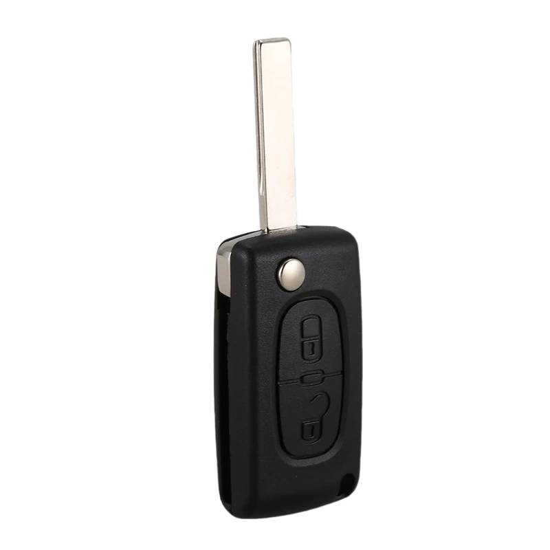 Оболочки складной дистанционный ключ для PEUGEOT 206 107 207 307 407/Citroen C2 C3 C4 C5 C6 чехол 2 кнопки дистанционного ключа