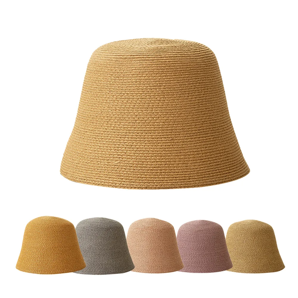 

King Wheat 2022 New Spring Summer Sunscreen Papyrus Straw Foldable Women Sun Hat Lady Outdoor Simple Casual Travel Bucket hat