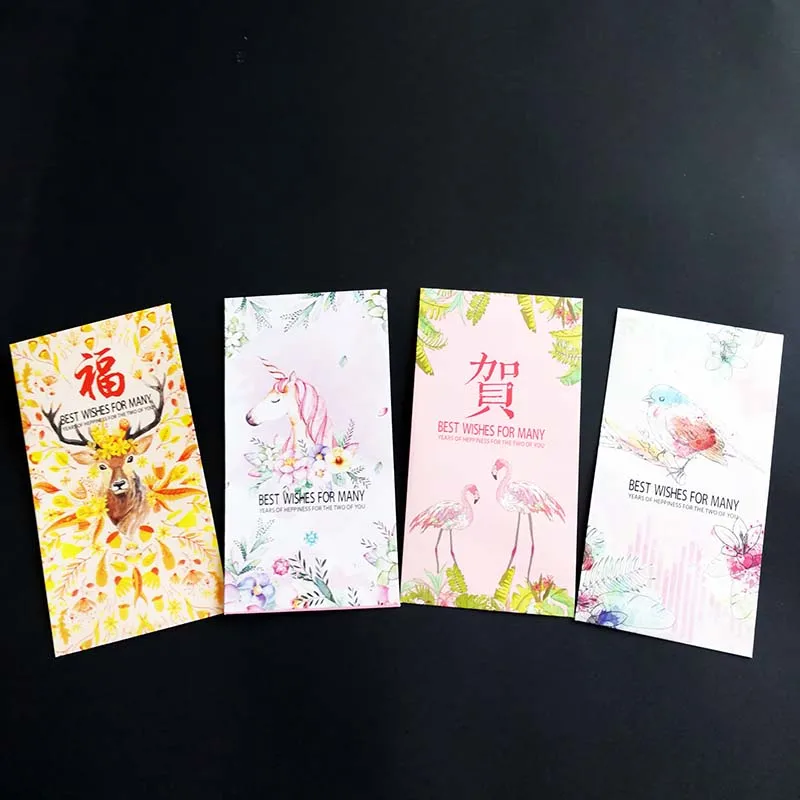 

8Pcs/set Kawaii Money Envelopes (Hong Bao) Red Envelopes for Putting Money as Gift Envelopes 3.5*6.5In Lucky Money Envelopes