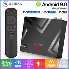 Mecool k5 amlogic s905x3 dvb s2/t2/android 9.0 smart tv box 2.4g 5g wifi bluetooth 4.1 2gb 16gb definir caixa superior pk k3 k7 tv caixa
