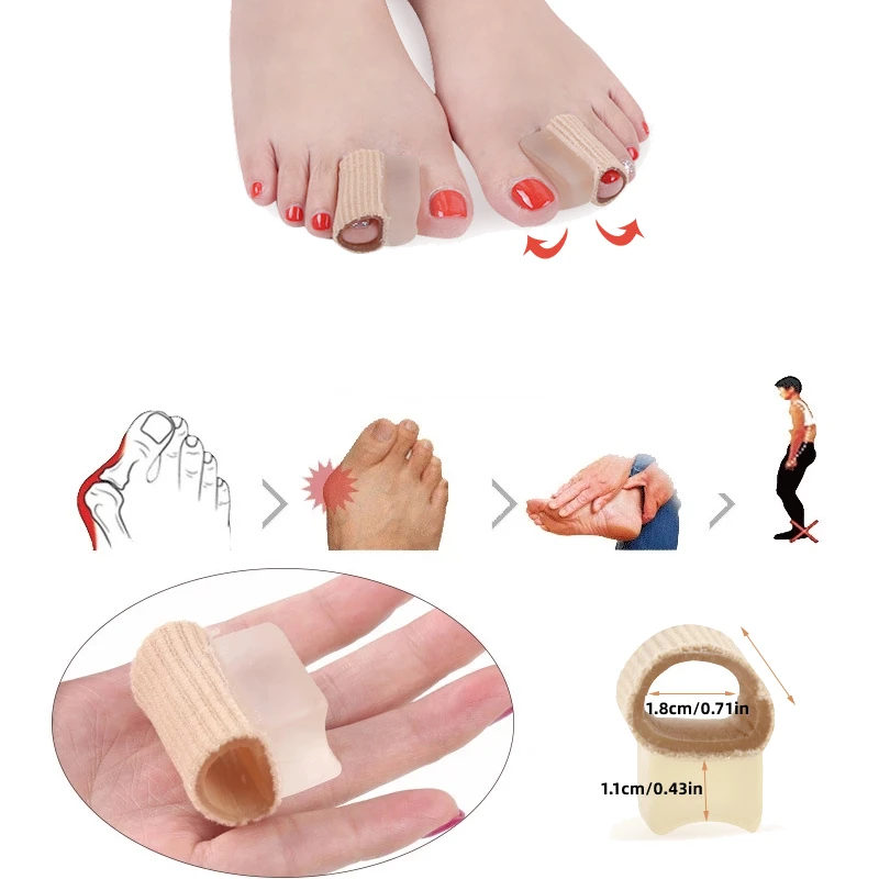 

2pcs=1pair Bone Thumb Bunion Toe Separator Foot Care Gel Orthopedic Hallux Valgus Corrector Stretchers Protector Straightener