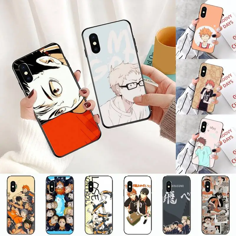 

Haikyuu Hinata attacks movement black Phone Case Hull for iPhone 11 12 pro XS MAX 8 7 6 6S Plus X 5S SE 2020 XR