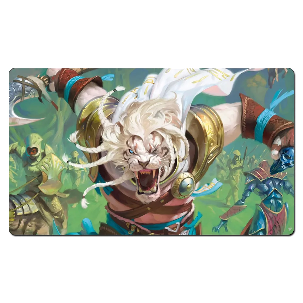 Ajani the Greathear Многие выбор старой школы Волшебные индивидуальные карточные игры игровой коврик MGT Ali из Каира playмат, настольные игры Ультра. Настольный коврик Pro с бесплатной сумкой - Цвет: Ajani the Greathear