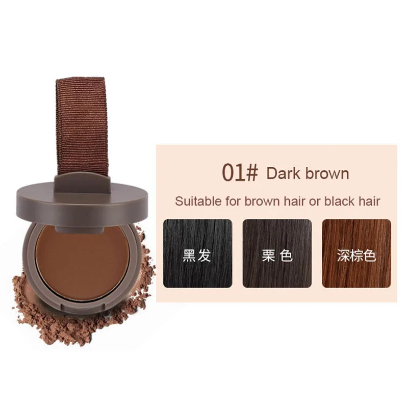 01 dark brown 4 вида цветов водостойкие волосы пушистый порошок покрытие для корней волос естественная мгновенная линия волос Тени Порошок шапочка для парикмахерской Coverag унисекс макияж - Цвет: 01 dark brown