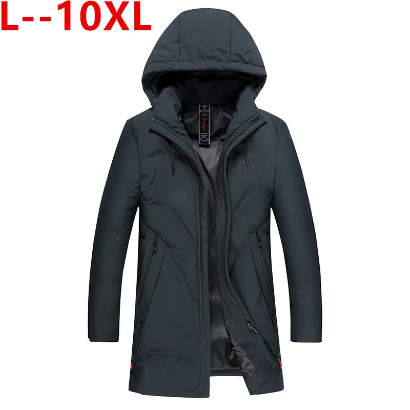 Плюс 10XL 8XL 6XL 5XL зимняя мужская куртка с капюшоном утолщенная теплая парка пальто