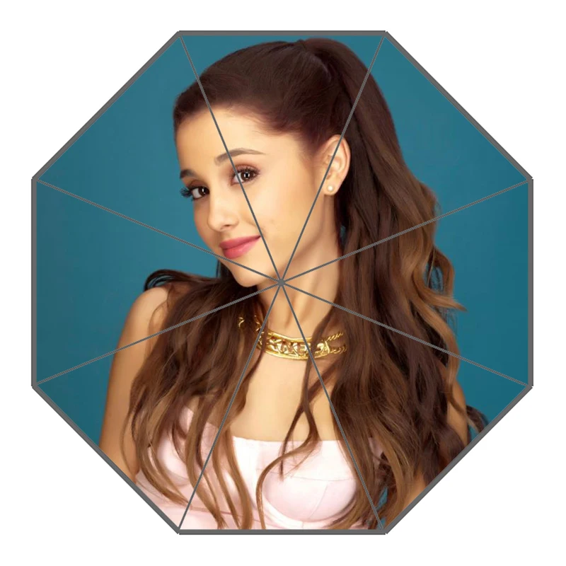 P# Ariana Grande 03 Зонт с индивидуальным принтом складной зонт от солнца и дождя для путешествий неавтоматический декоративный зонт высокого качества - Цвет: 20