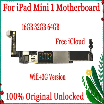 

Factory Unlocked Motherboard For ipad mini wifi&3G Version With Free iCloud IOS Logic Board 100% Tested16GB/32GB/64GB