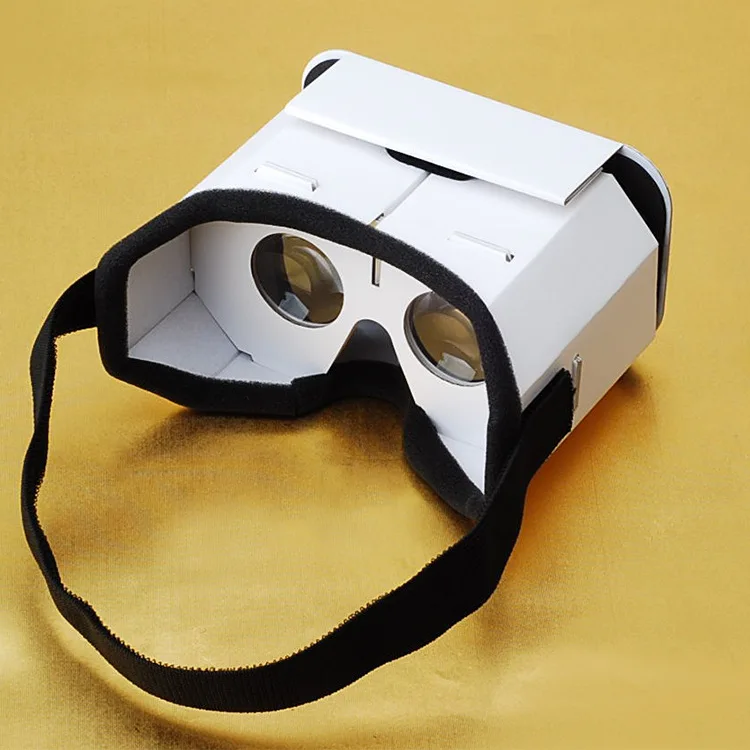 DIY Портативные Очки виртуальной реальности Google Cardboard 3D очки VR очки для смартфонов для Iphone X 7 8 VR - Цвет: Белый