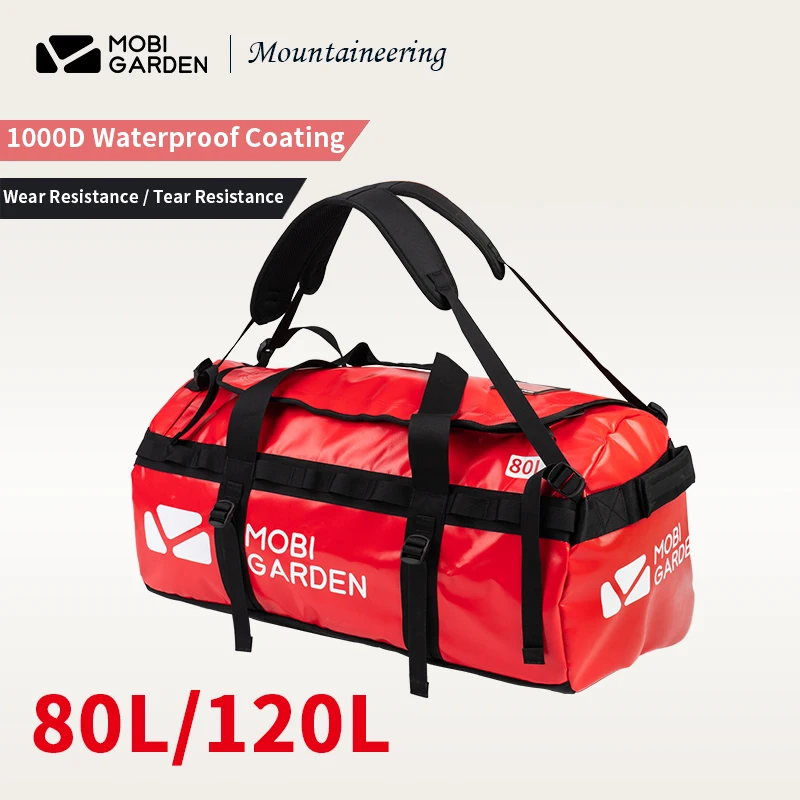 MOBI GARDEN 80L/120L Outdoor Camping Backpack Waterproof 1000D Mesh Cloth Fabric Bag Large Capacity Multi-function Climbing | Спорт и