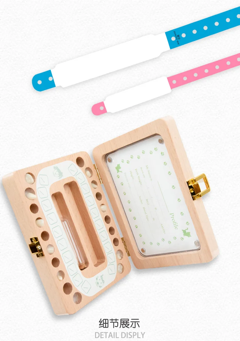 Ya wu деревянная фоторамка для девочек и мальчиков детская Lanugo коробка для выпавших детских зубов Детская английская японская фетальная коробка для хранения зубов подарок
