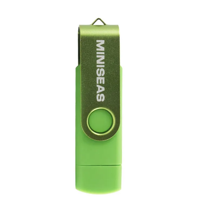 USB2.0 OTG 64GB привод USB флэшер внешний запоминающий стержень 32GB 16GB миниатюрный USB запоминающий стержень - Цвет: Зеленый