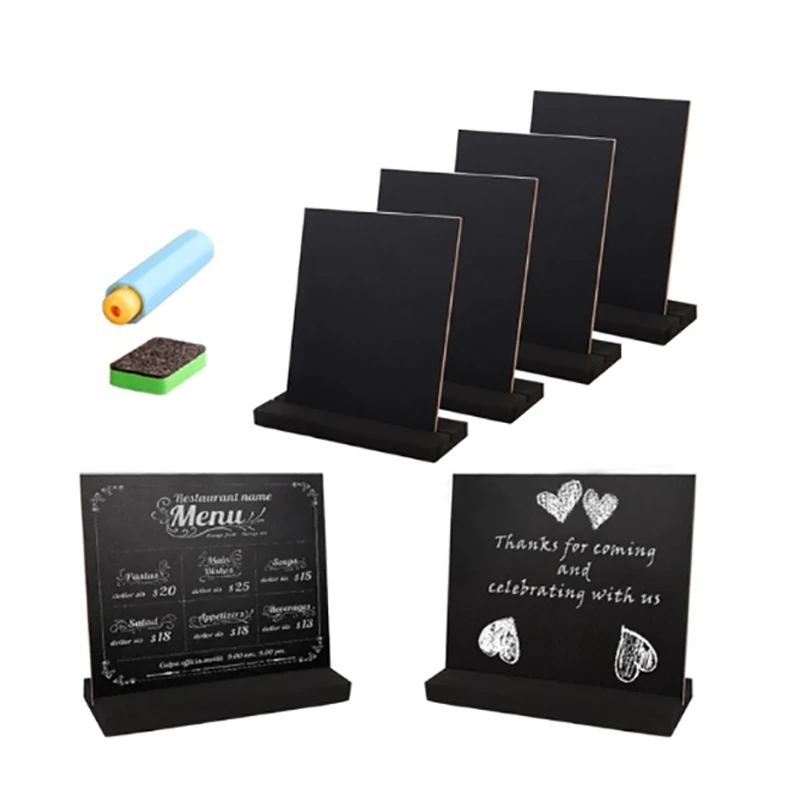 

Mini Tabletop Chalkboard Signs Wedding Diy Decoration Wooden Frame Blackboard Party Decoration Supplies
