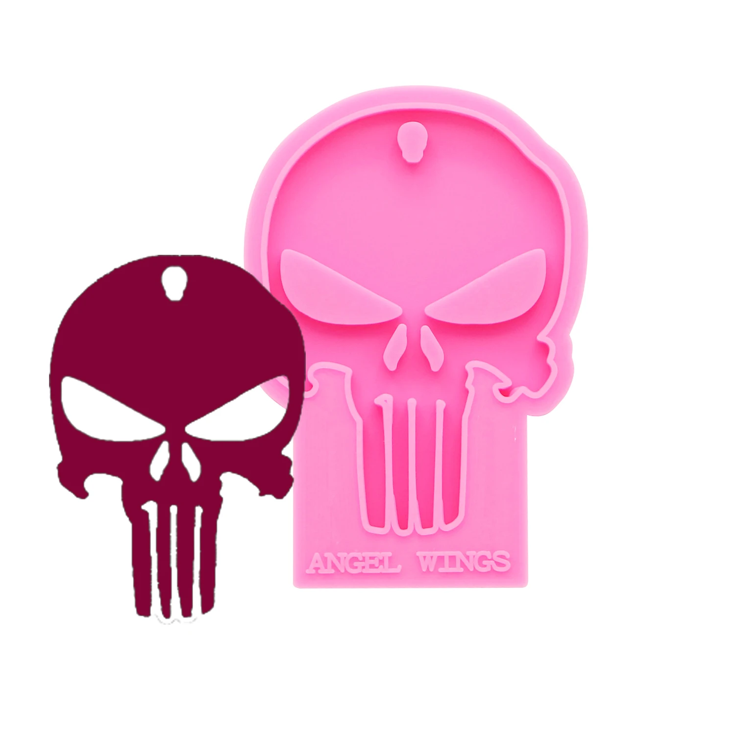 Shiny keychains Halloween skull Silicone Molds DIY Jewelry keychain mould Epoxy Resin Mold Custom DY0158|Cakevormen| - AliExpress