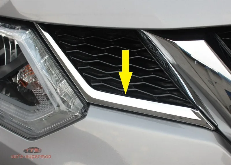 Хромированная передняя решетка литья Накладка для Nissan X trail rogue