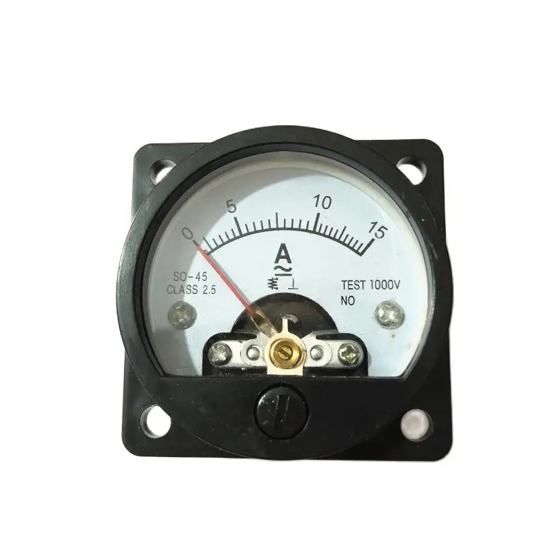 Hot AC 0 15A Class 2.5 Round Analog Panel AM Meter Current Measuring