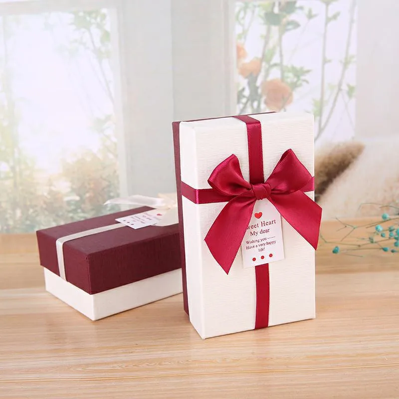 

New Creative Gift Boxes Bow Tie Candy Box Decorations DIY Paper Gift Boxes Favor Rectangle Box Party Supplies Wedding