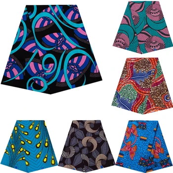 

Ankara Africain Printed Batik Fabric Real Wax Loincloth Sewing Material for Wedding Dress Designer Patchwork Tissu Top Cotton