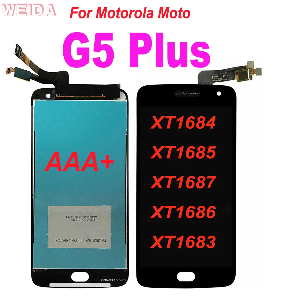 

AAA+ 5.5" LCD For Motorola Moto G5 Plus LCD Display Touch Screen DigitizerÂ Assembly for Moto XT1684 XT1685 XT1687 XT1686 Display