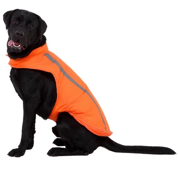 

Dog Jacket Curved Reflective Pizex Safety Reflective Belt Design Thickened Warm Comfortable Soft Durable Pet Winter Coat