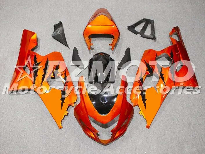 

New ABS Motorcycle Injection Full Fairings Kit Fit for Suzuki GSX-R600 GSX-R750 K4 2004 2005 04 05 Bodywork set Orange