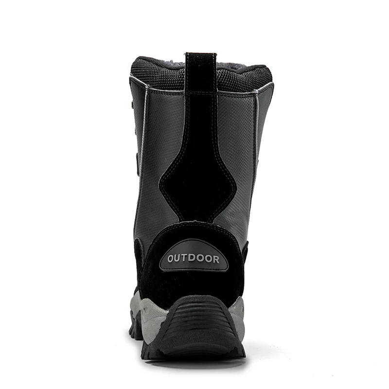 Skup ERNESTNM buty damskie ocieplane ciepłe zimowe pluszowe połowy łydki wodoodporne damskie botki czarne z połyskiem rozmiar Pu skórzane buty damskie Botas Mujer