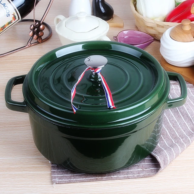 28CM Flower Relief Dutch Oven Black Non-sticks Cast Iron Soup Pot With Lid  Saucepan Casserole Kitchen Accessories Cooking Tools - AliExpress