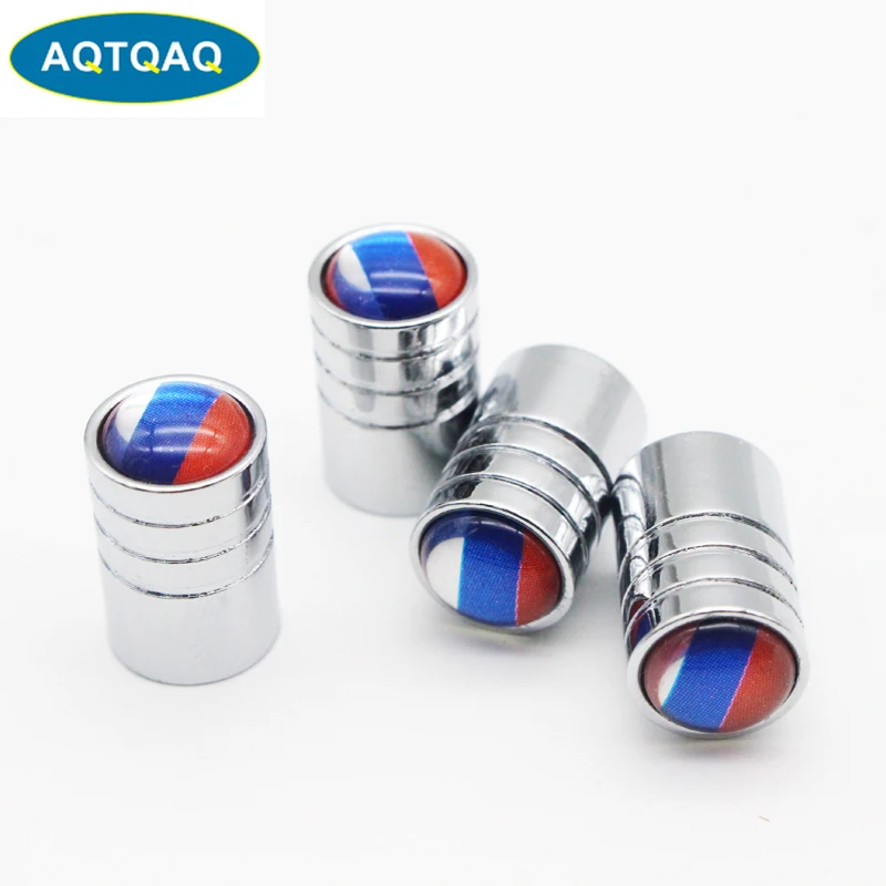 4 шт./лот российский флаг автомобильные велосипедные Мото шины колпачки для колес